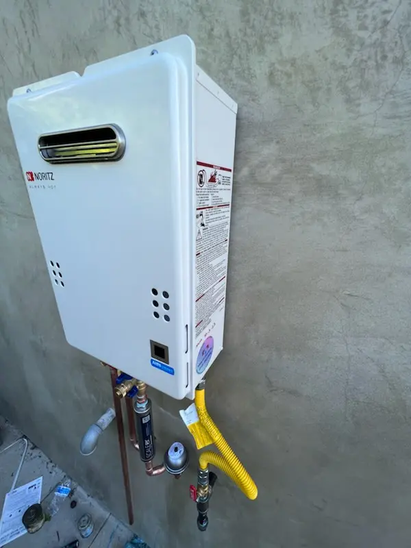 Tankless water heater installation for Indigo Run homes